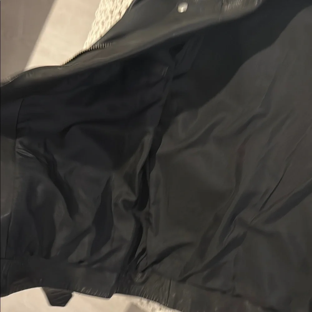 All Saints Black Leather Motorcycle Jacket - Picture 4 of 5